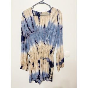 Long Sleeve Tie-Dye Romper